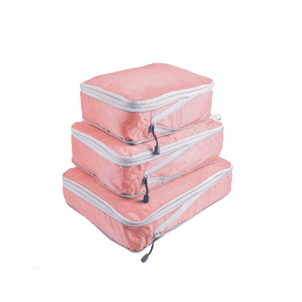 トラベルポーチ ６点セット ピンク スーツケース 旅行 衣類圧縮袋