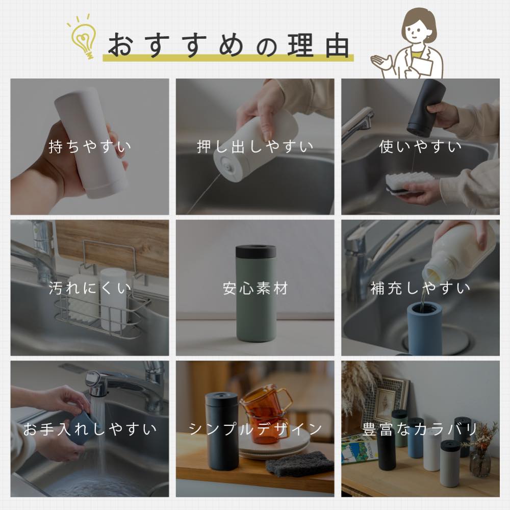 食器用洗剤 ボトル シリコン 詰め替え容器 か...の詳細画像2