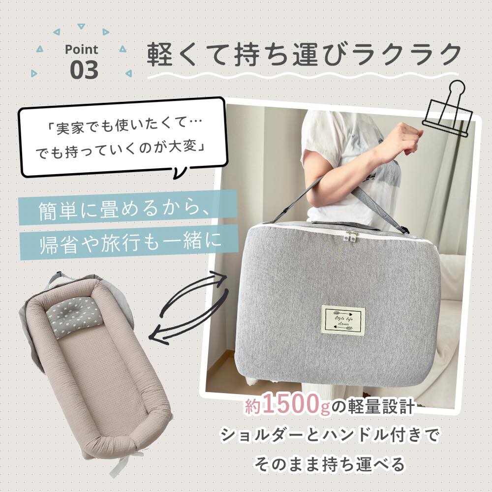 ベッドインベッド 赤ちゃん ベビーベッド 折りたたみ 持ち運び ベビー