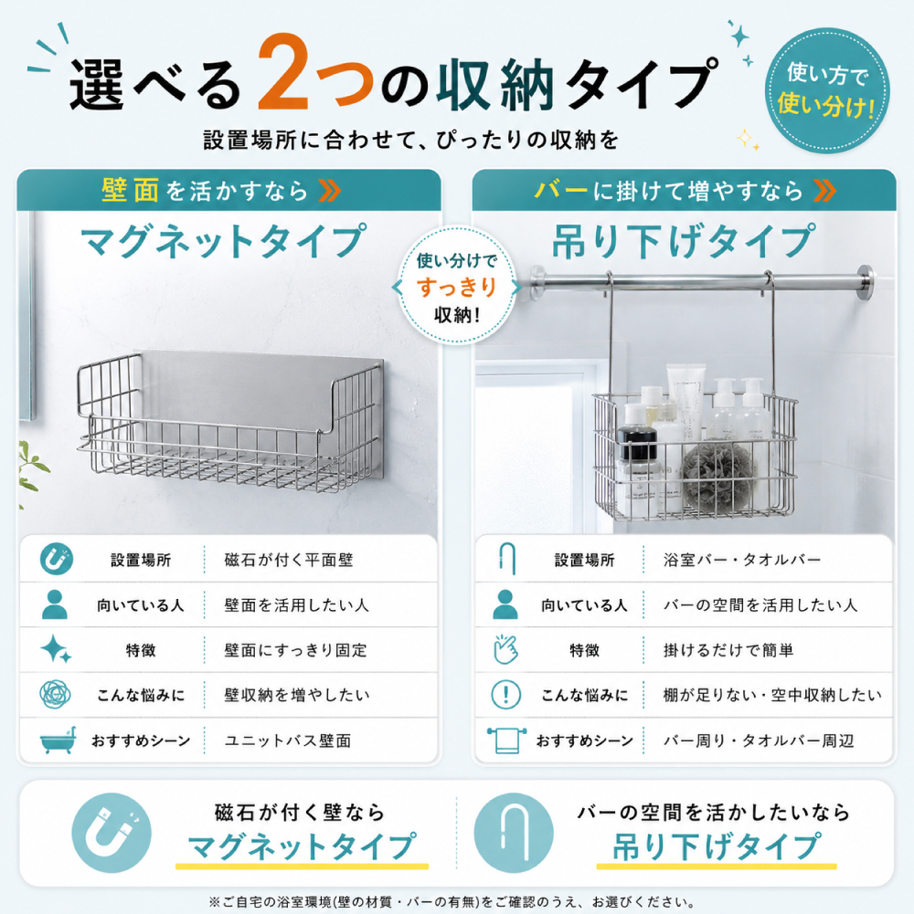 【タイプA2,290円〜】浴室 ラック マグネ...の詳細画像4