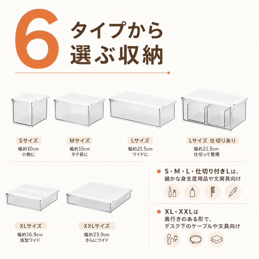 【Sサイズ1000円〜】デスク下 収納 引き出...の詳細画像2