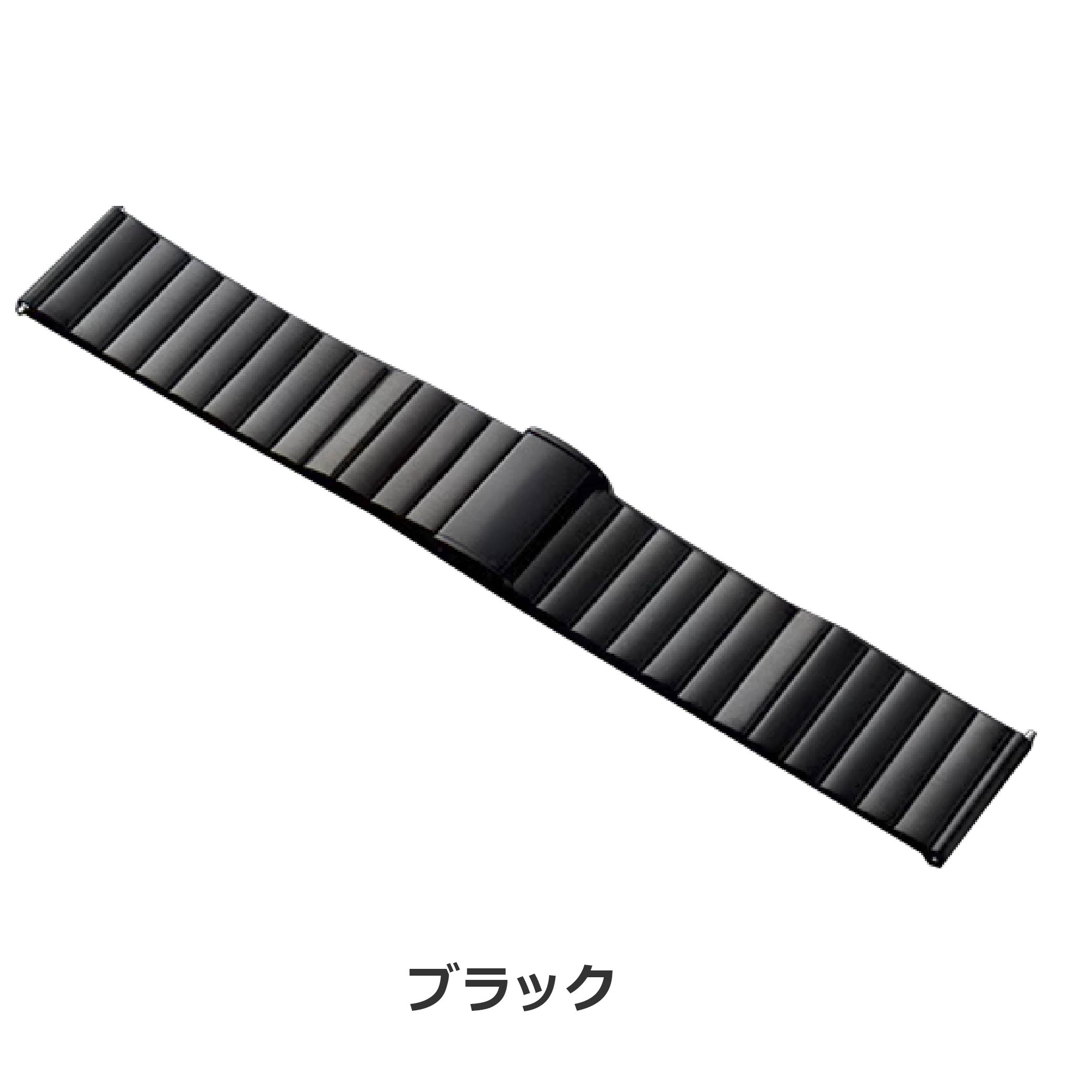 スマートウォッチ 金属 交換バンド ファインスチール素材 ベルト  バンド幅22mm |  | 01