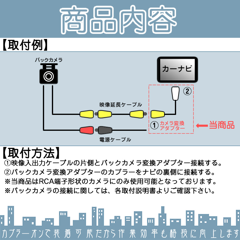 日産純正 NISSAN ナビ バックカメラ アダプター 入力アダプター 入力変換 接続 4Pコネクタ 2010年以降のナビに! 【メール便対応可能】 関連画像2