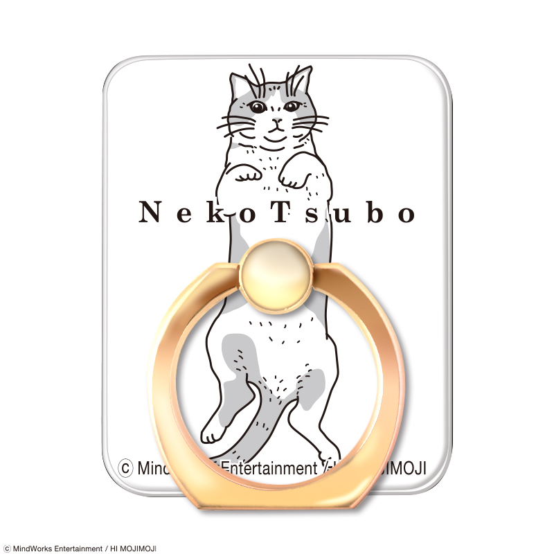 スマホリング  NEKOTSUBO ネコツボ ねこつぼ 猫ツボ 落下防止 バンカーリング スタンド ダイカット スマホアクセサリー 受注生産｜oneword｜07