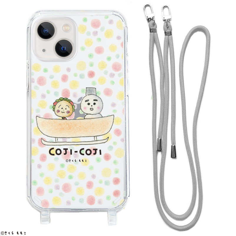 コジコジ iPhone ストラップ付ケース iPhoneケース Androidケース コジコジ COJICOJI こじこじ さくらももこ まるちゃん  ちびまるこ