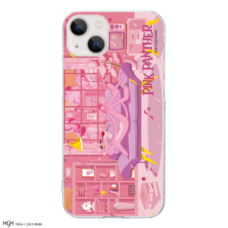 スマホケース ピンク クリア iPhone Android - Androidアクセサリー