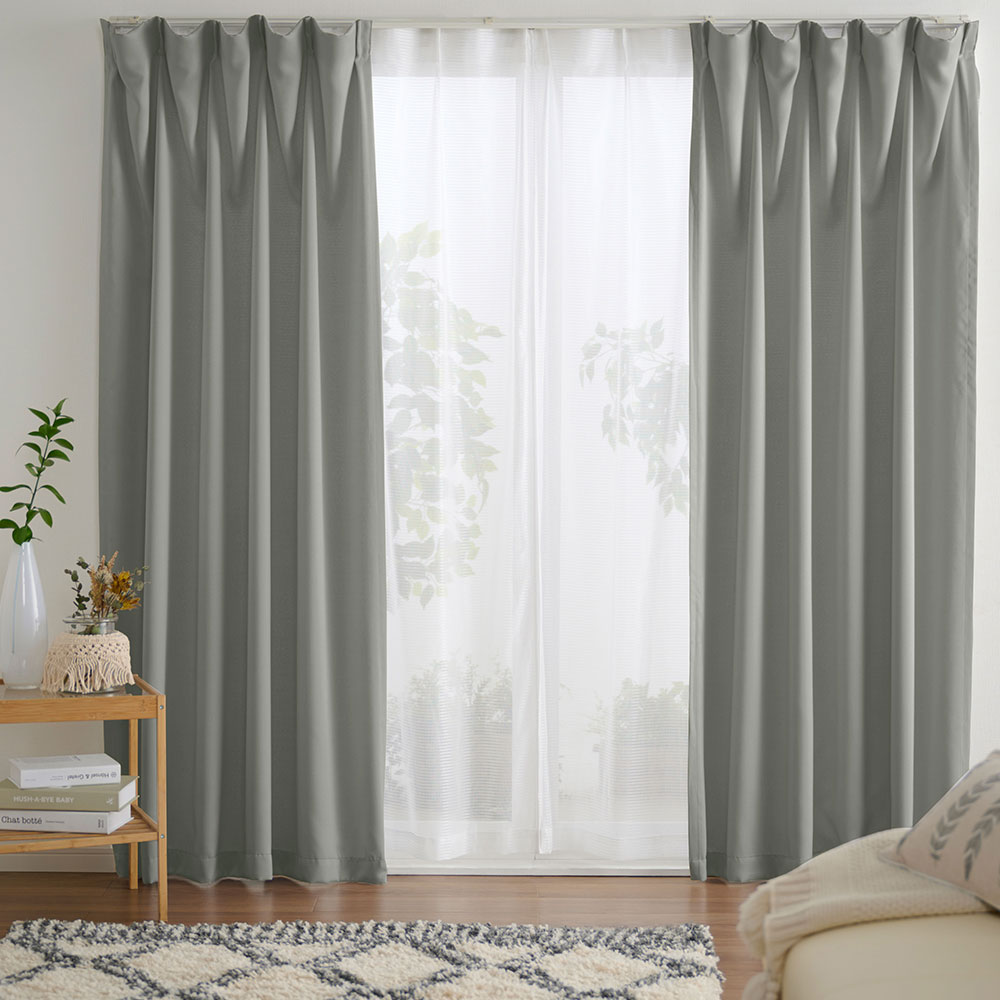 カーテン 4枚セット 遮光 おしゃれ 安い 北欧 シンプル 無地 カラフル 洗える 遮光カーテン 4枚組 レースカーテン 既製品 サイズ 一般 測り方 一人暮らし | iellio | 02