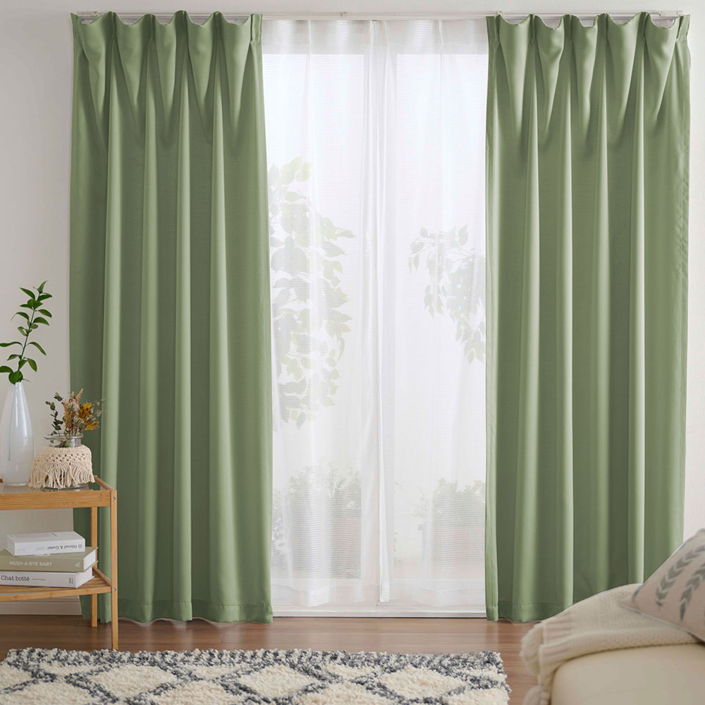 カーテン 4枚セット 遮光 おしゃれ 安い 北欧 シンプル 無地 カラフル 洗える 遮光カーテン 4枚組 レースカーテン 既製品 サイズ 一般 測り方 一人暮らし | iellio | 03