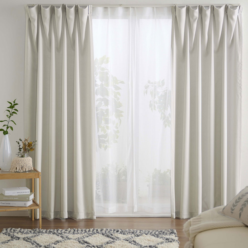 カーテン 4枚セット 遮光 おしゃれ 安い 北欧 シンプル 無地 カラフル 洗える 遮光カーテン 4枚組 レースカーテン 既製品 サイズ 一般 測り方 一人暮らし | iellio | 11