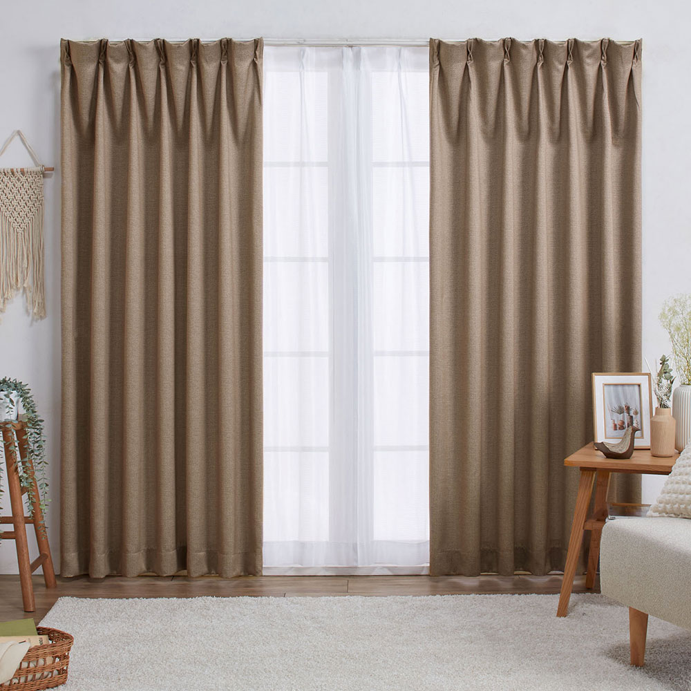 iellio カーテン 4枚セット 遮光 おしゃれ 安い 北欧 杢調