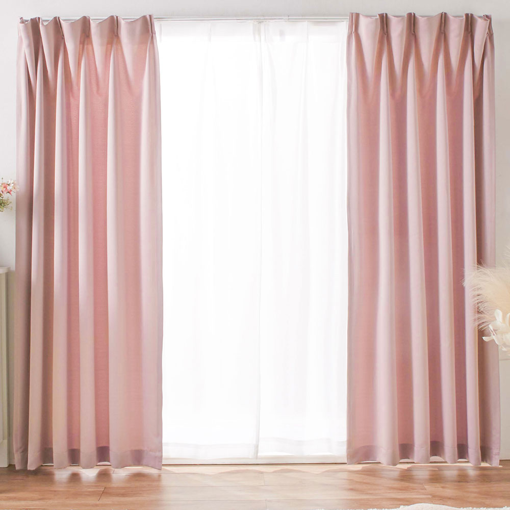 カーテン 幅150 幅200 遮光 2枚セット おしゃれ 安い 北欧 シンプル 無地 カラフル 洗える 遮光カーテン+レースカーテン 2枚組 既製品 サイズ 一般 測り方 | iellio | 05
