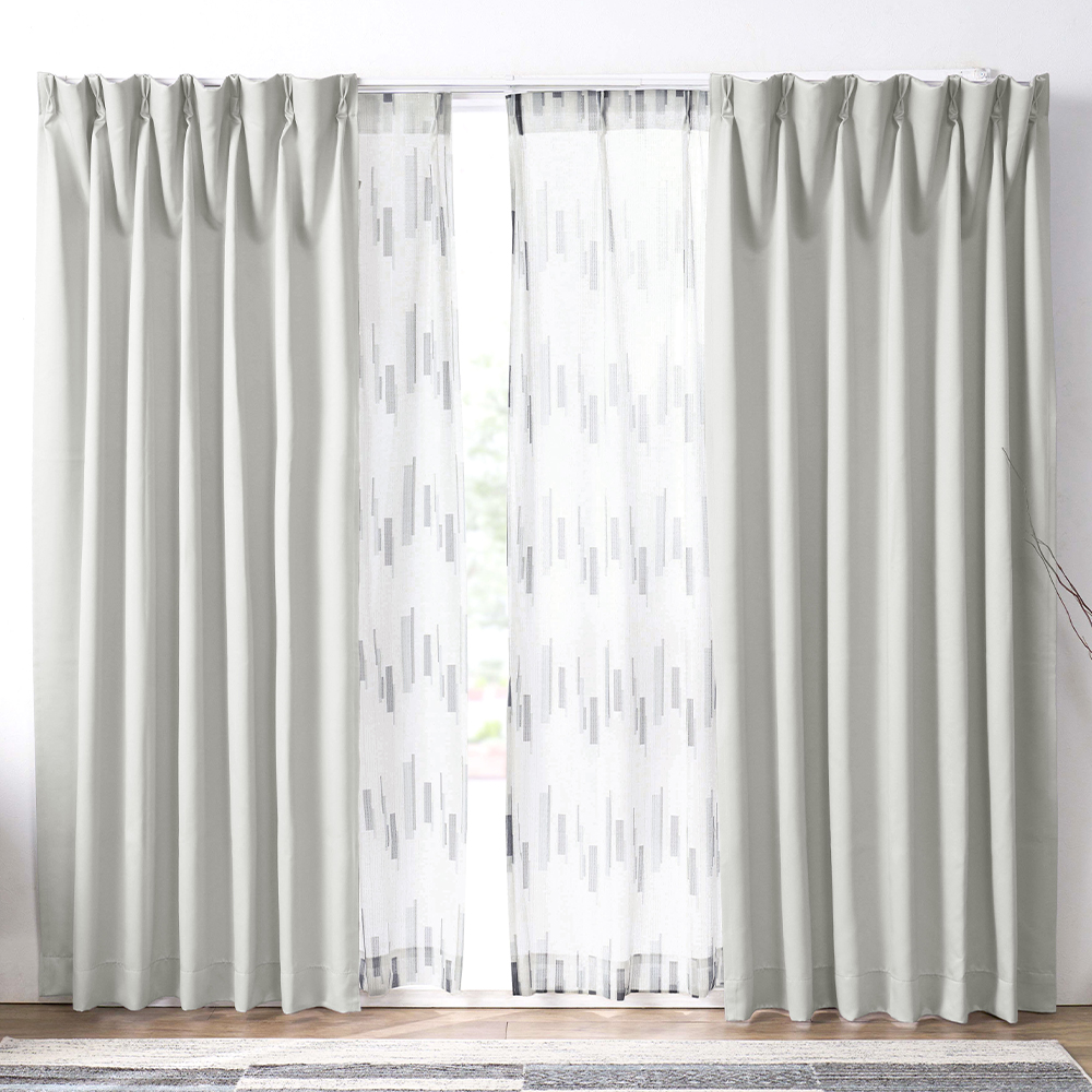 iellio カーテン 4枚セット 遮光 柄レース 安い 北欧 シンプル 無地