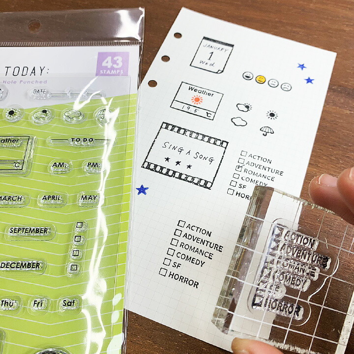 最終）日本未発売?　プラン スケジュール TODOリスト スタンプ /手帳 Amazon.co.jp: 福わけはんこ 備忘録 予定 2種セット はんこ