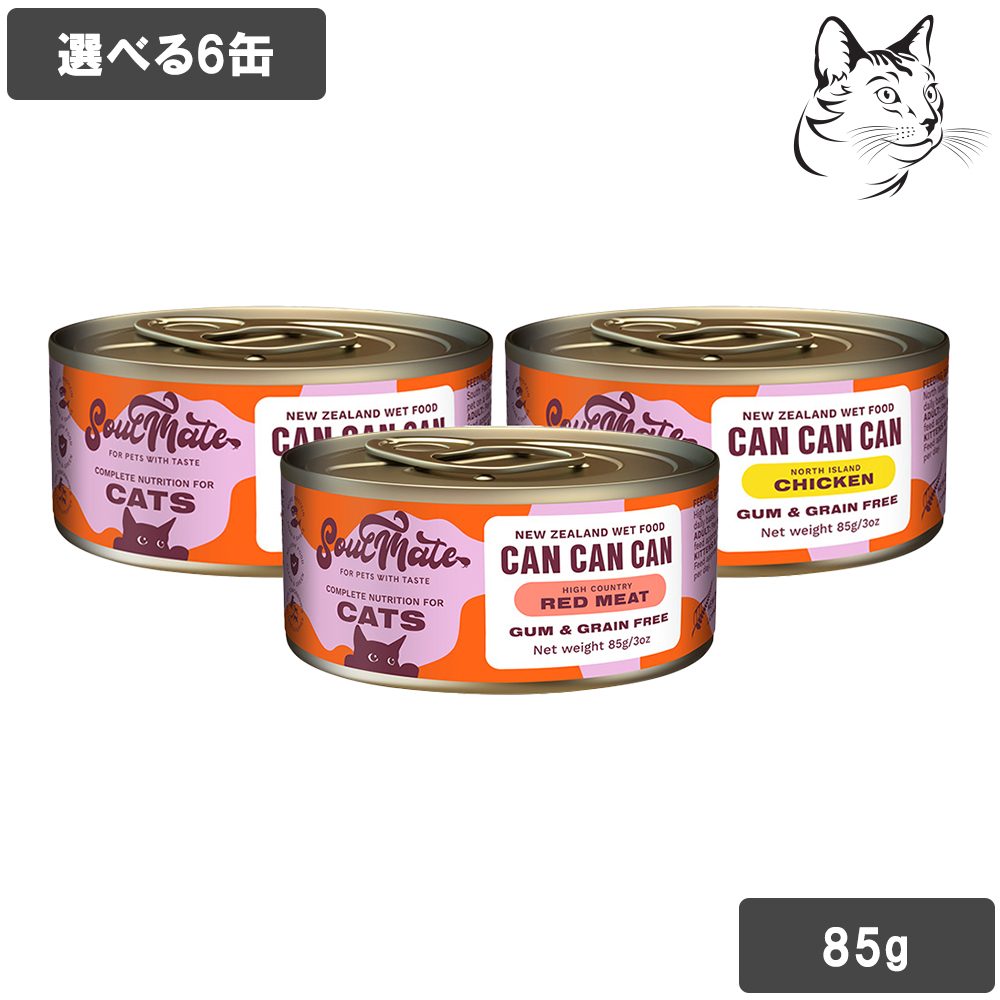 ソウルメイト 愛猫用 ウェット缶 85g 選べる6缶 送料無料 | SoulMate