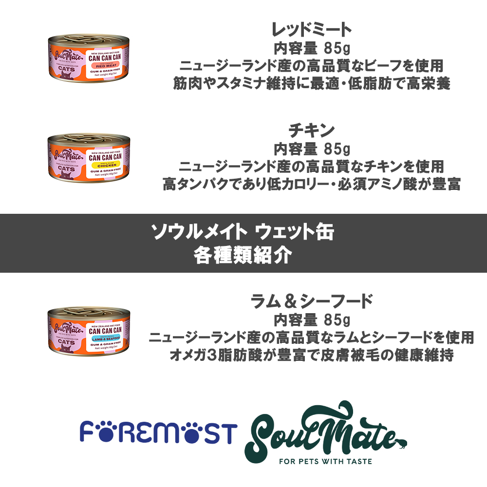 ソウルメイト 愛猫用 ウェット缶 85g 選べる6缶 送料無料 | SoulMate | 08