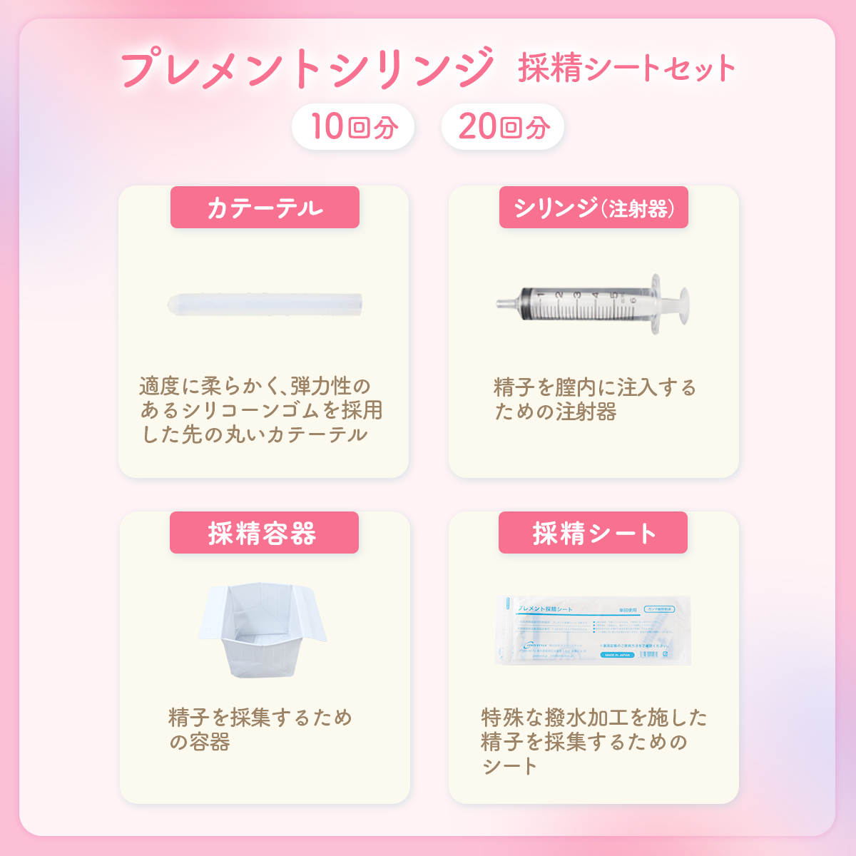 採精シートセット内容