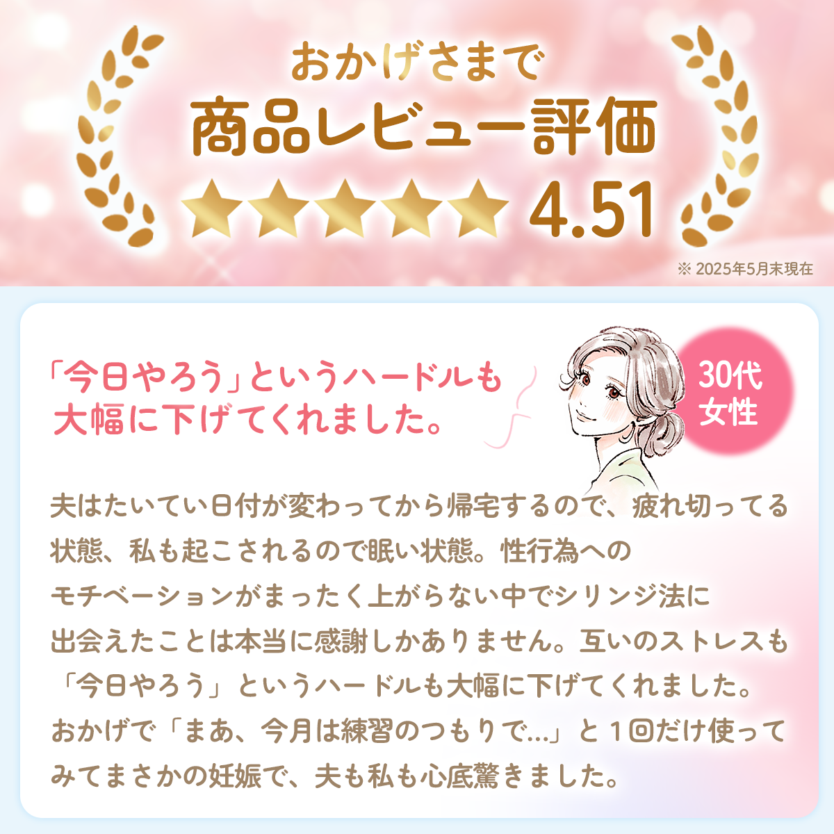 おかげさまでレビュー評価4.51
