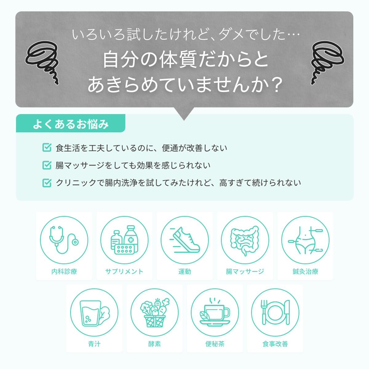 いろいろ試したけれど、ダメでした・・・自分の体質だからと諦めていませんか？