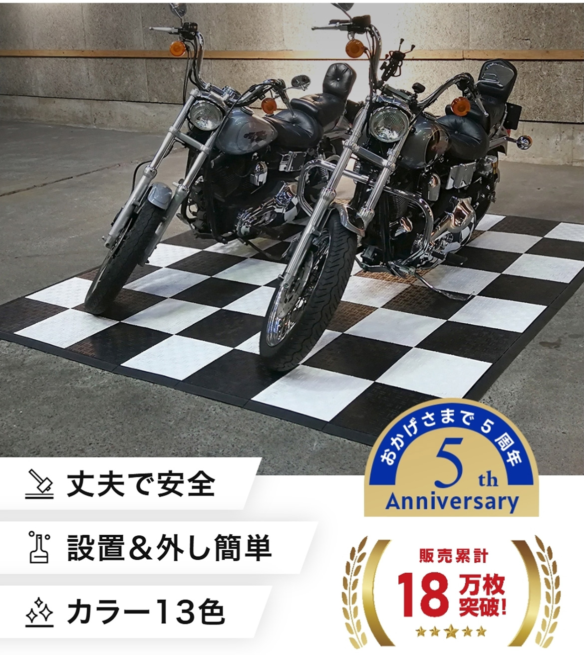 TECTile（テックタイル）【ガレージサイズ】Bike-1Lセット 1,420mm