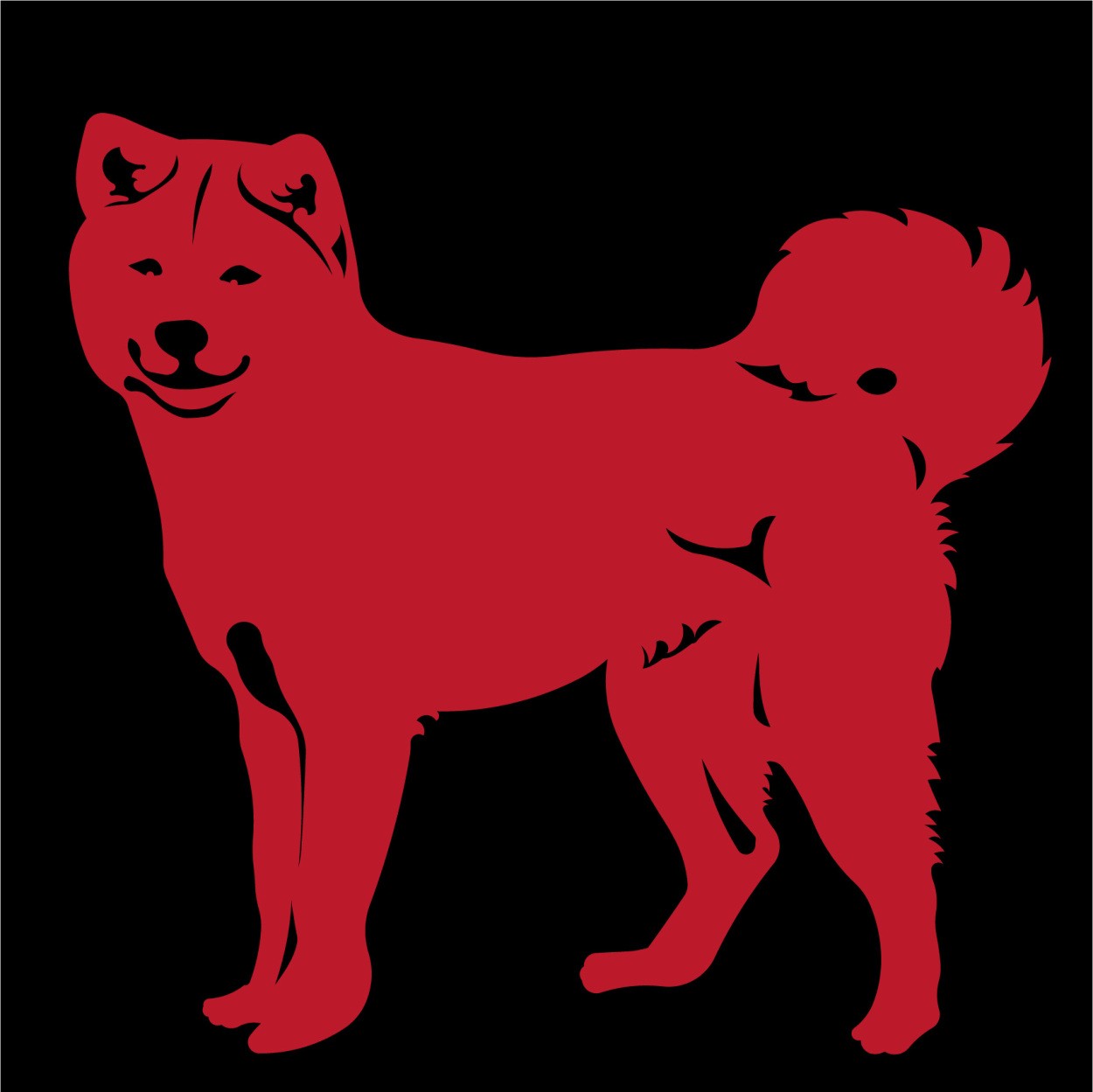 秋田犬 ステッカーAkita Inu カッティングステッカー 車 名入り