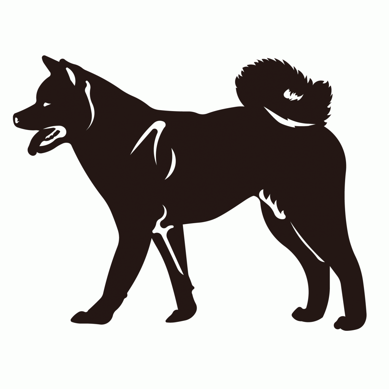 車 犬 ステッカー 名入れ 犬好き 甲斐犬 日本犬 交通安全 カッティング カーステッカー 交通安全  シール