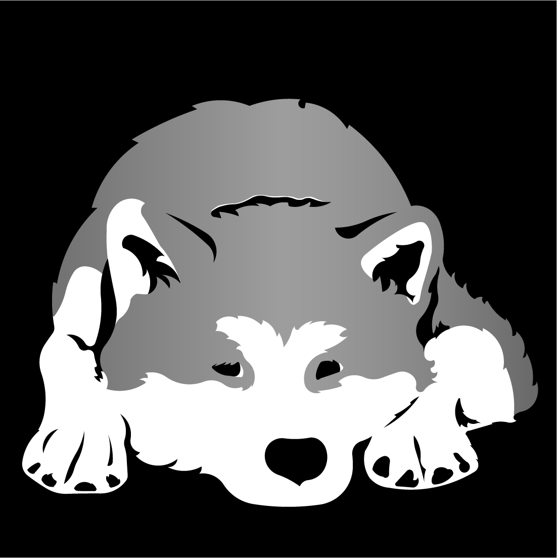 秋田犬 ステッカーAkita Inu カッティングステッカー2色 車 名入り