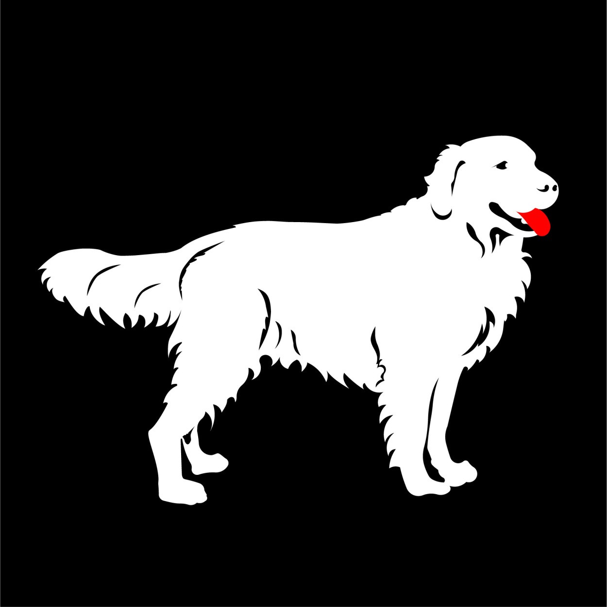 ゴールデンレトリバー ステッカー ゴールデン カッティングステッカー