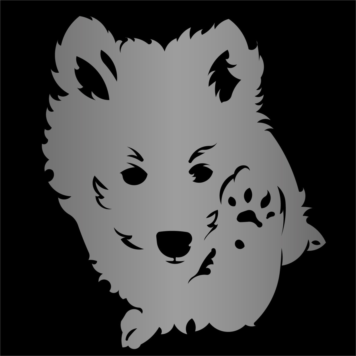 日本スピッツ ステッカー スピッツ カッティングステッカー仔犬 車 名