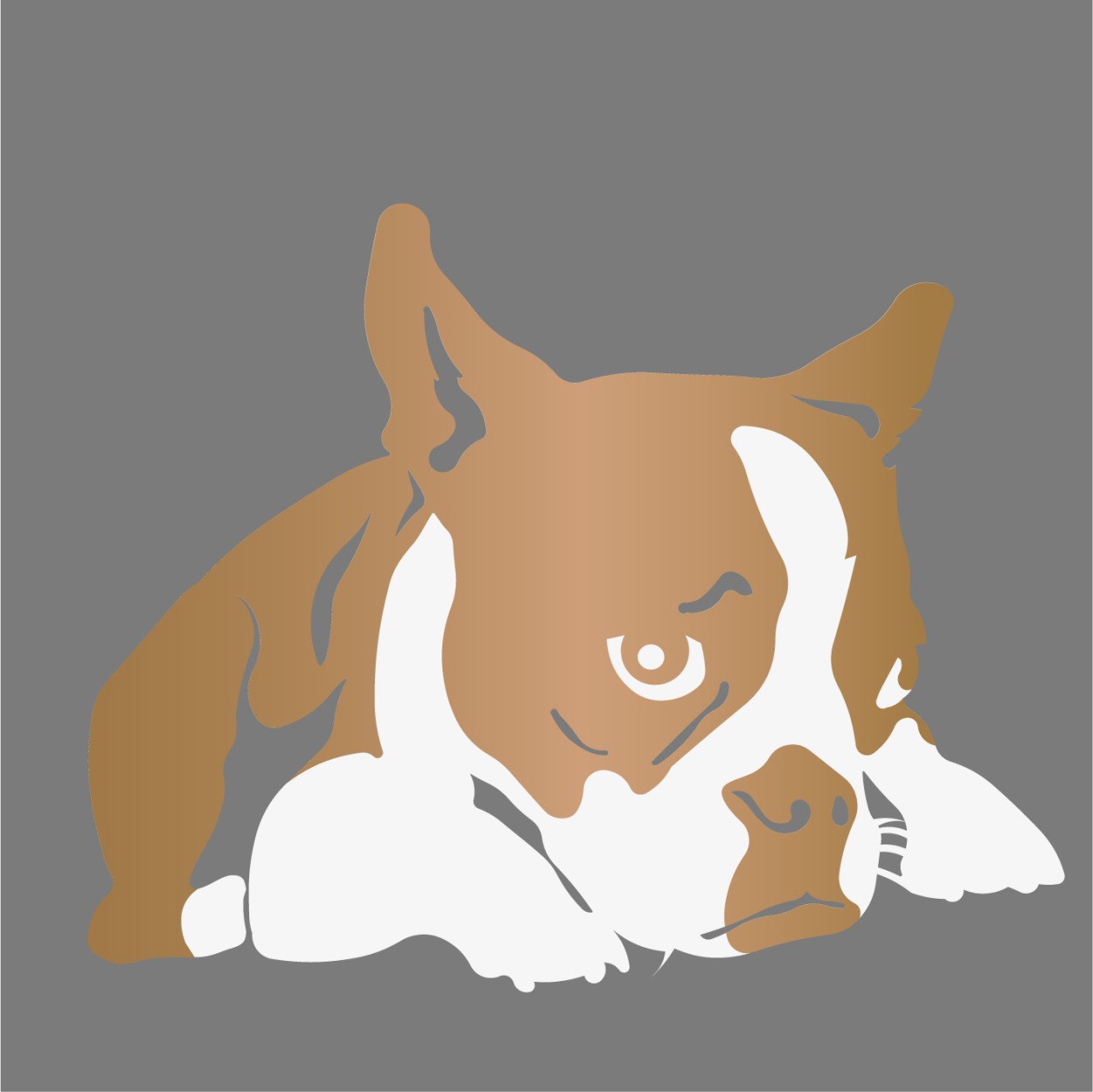 ボストンテリア ステッカー カッティングステッカー 伏せ 車 名入り