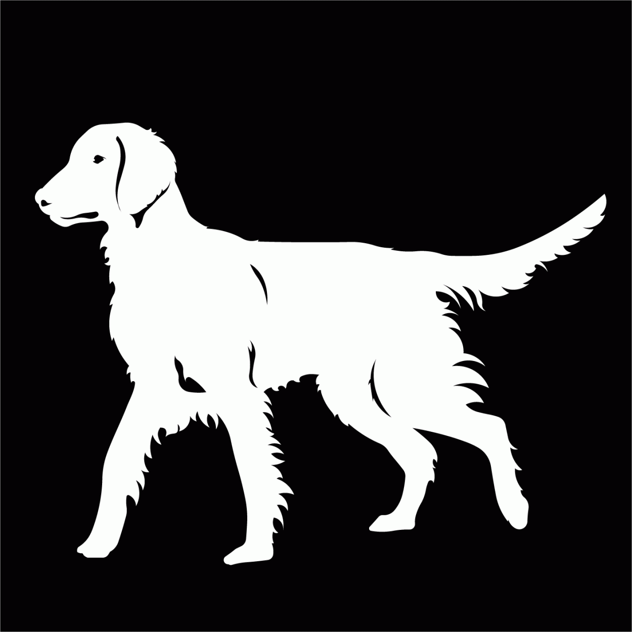 フラットコーテッドレトリーバー ステッカー フラット カッティングステッカー 車 名入り |  | 01