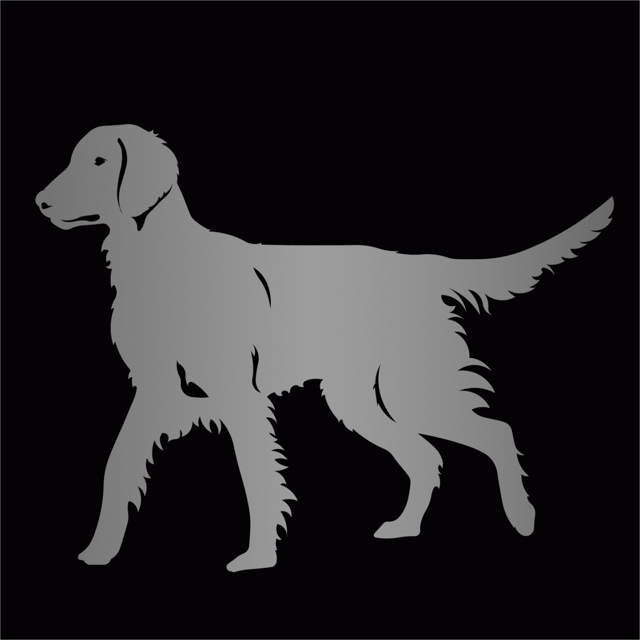 フラットコーテッドレトリーバー ステッカー フラット カッティングステッカー 車 名入り |  | 02