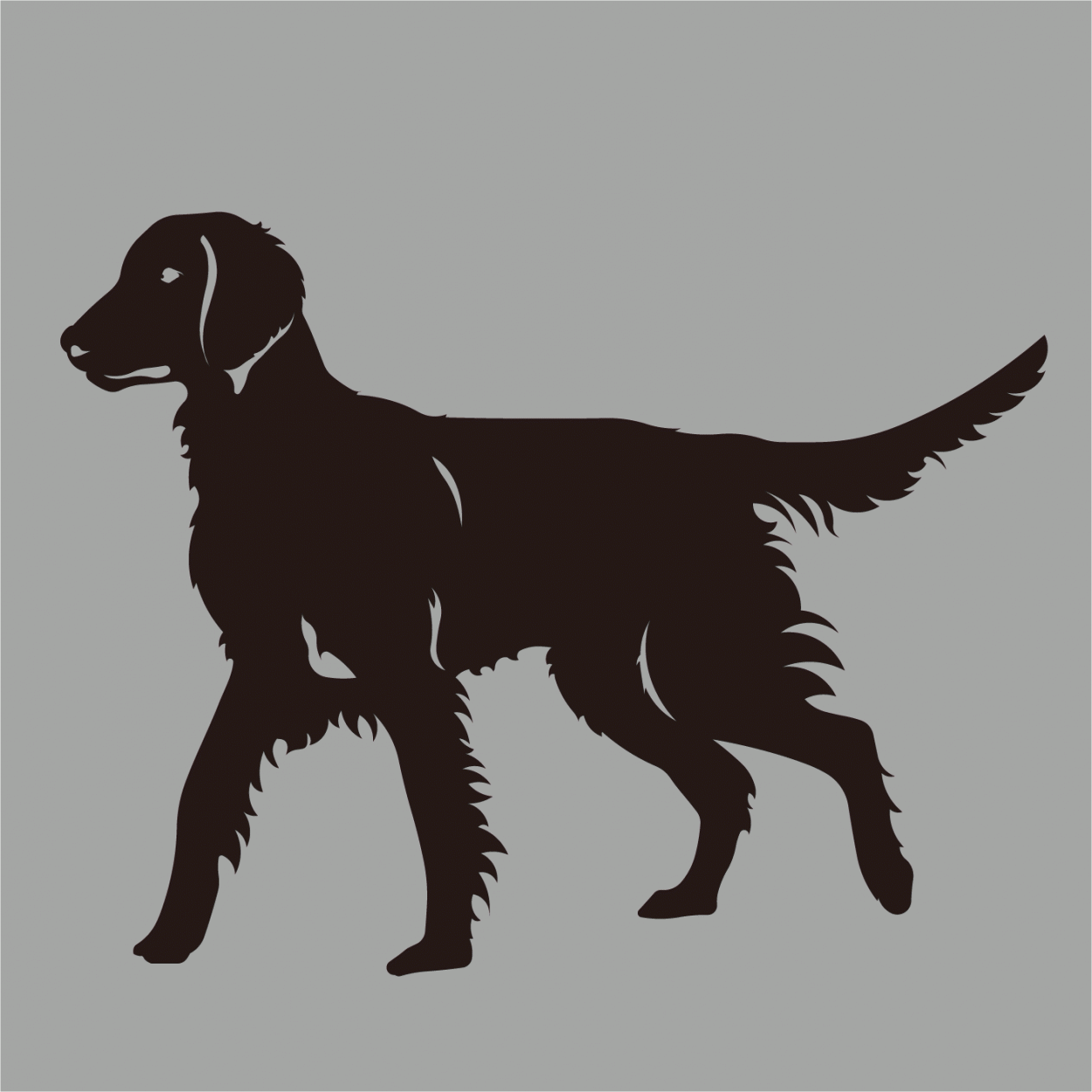 フラットコーテッドレトリーバー ステッカー フラット カッティングステッカー 車 名入り |  | 04