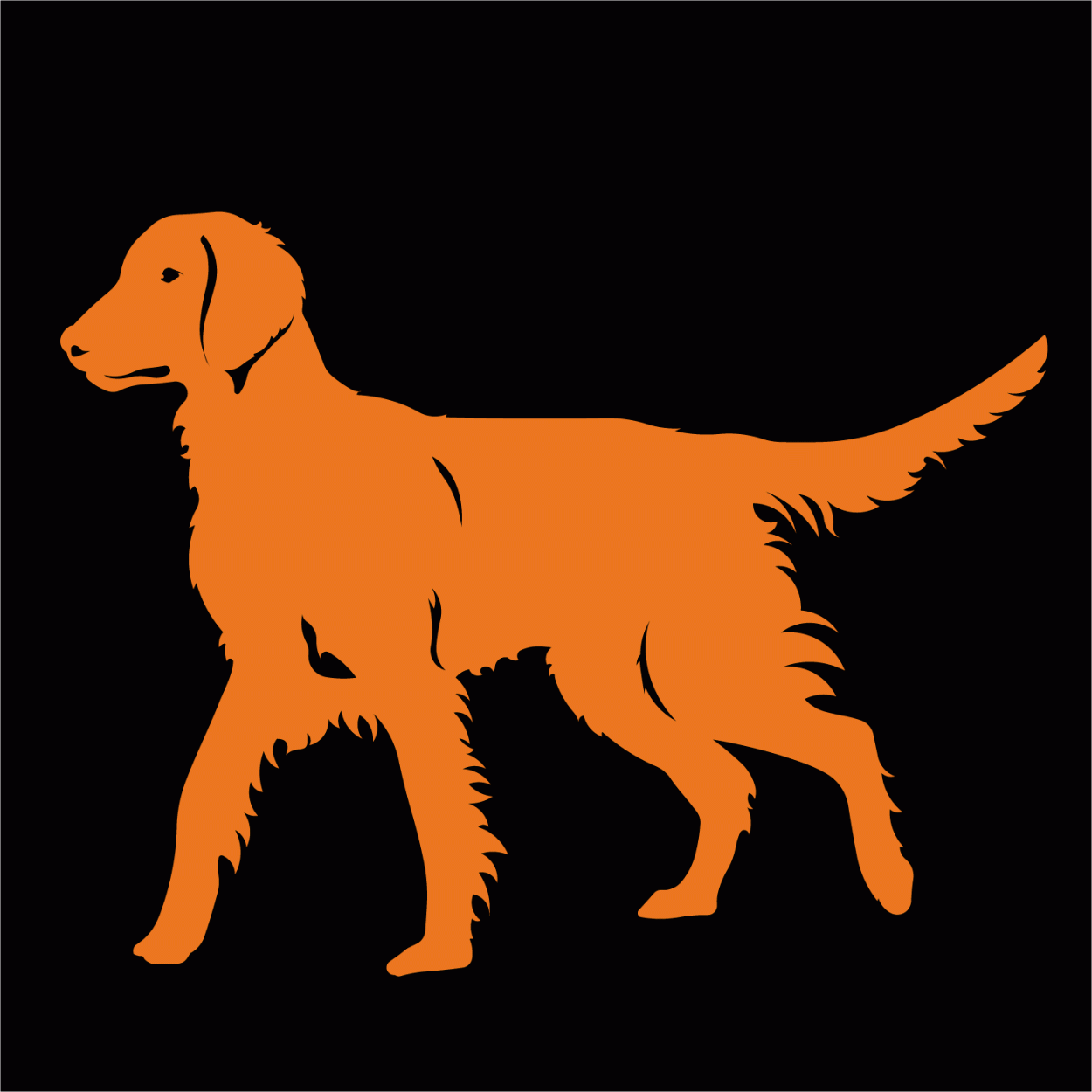 フラットコーテッドレトリーバー ステッカー フラット カッティングステッカー 車 名入り |  | 06