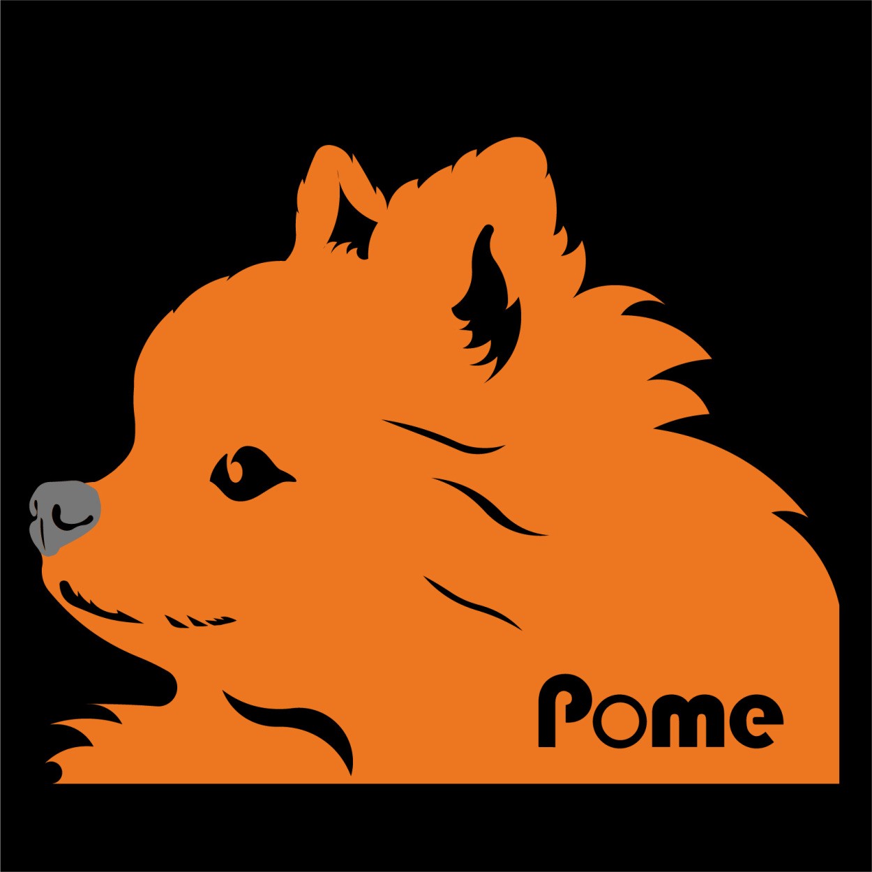 ポメラニアン ステッカー カッティングステッカー 横顔 515 2 Onlyわん 犬種別ステッカー 通販 Yahoo ショッピング