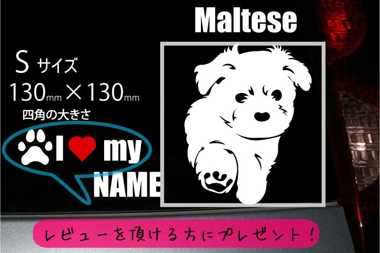 マルティーズのステッカー