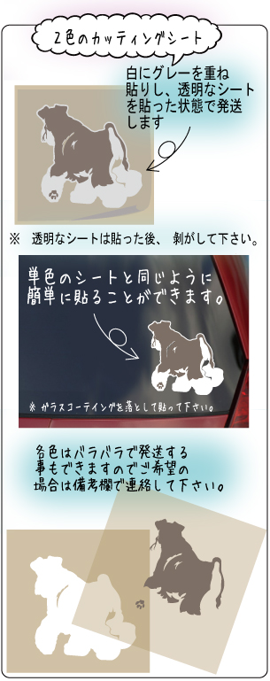 ミニチュアシュナウザーのステッカーの構成