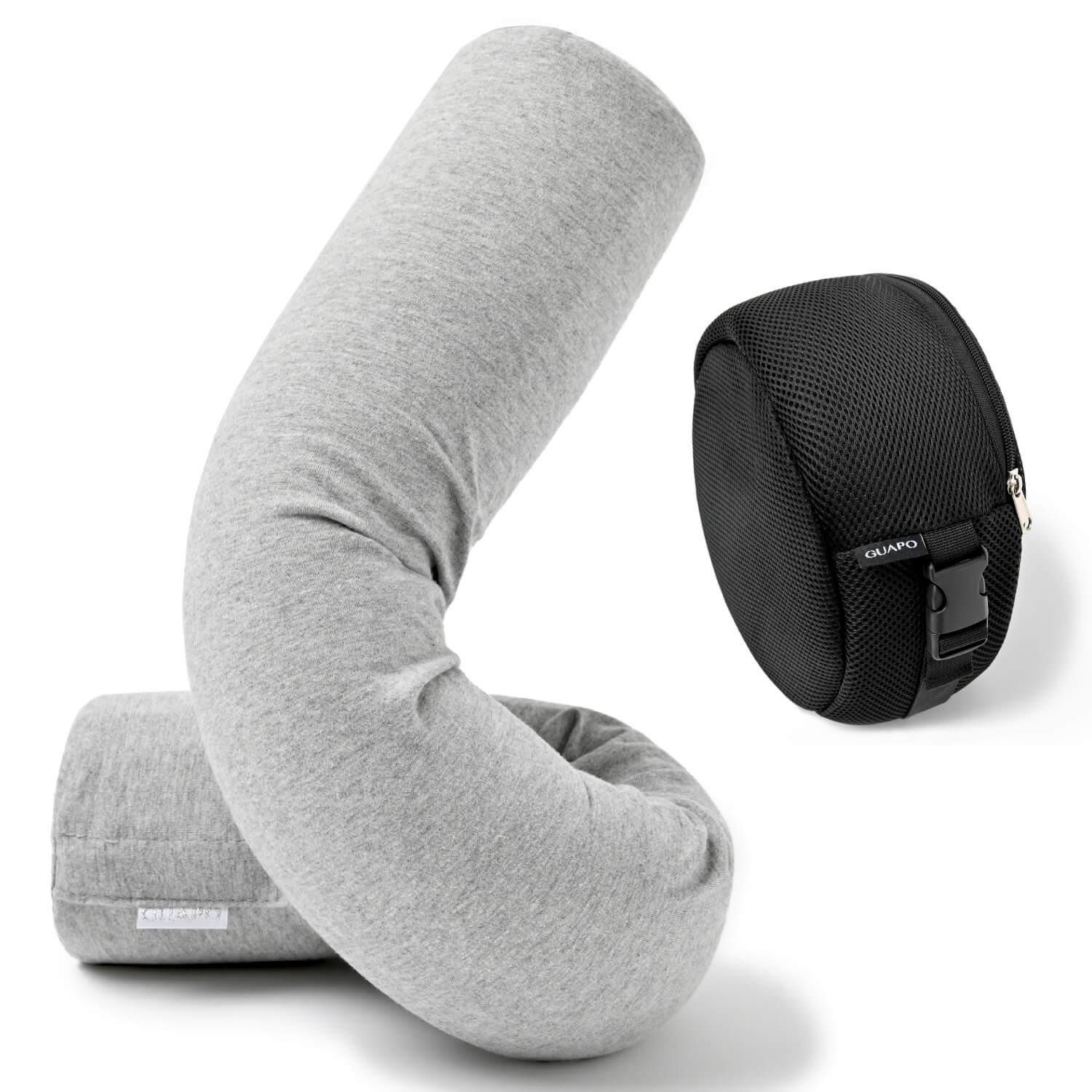 ネックピロー グッドデザイン賞 GUAPO 好きな形に曲げられるネックピロー 低反発 旅行枕 携帯枕...