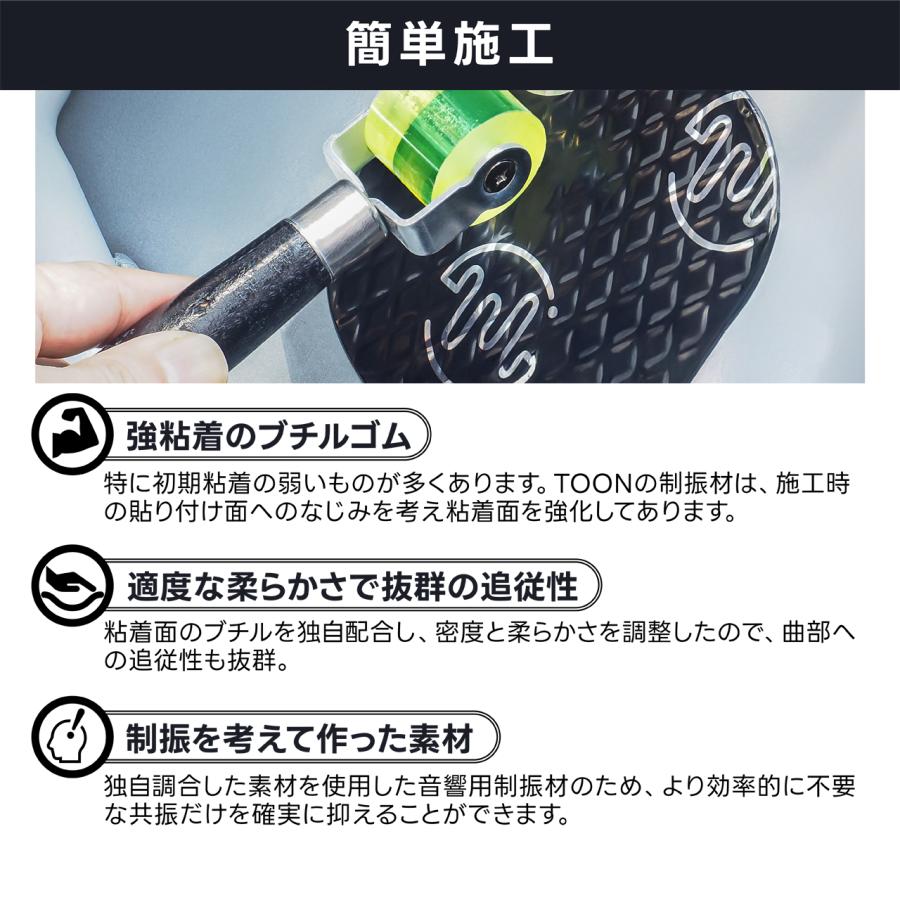 デッドニングセット 制振材16枚＋制振材圧着用ローラーセット DMS-F2