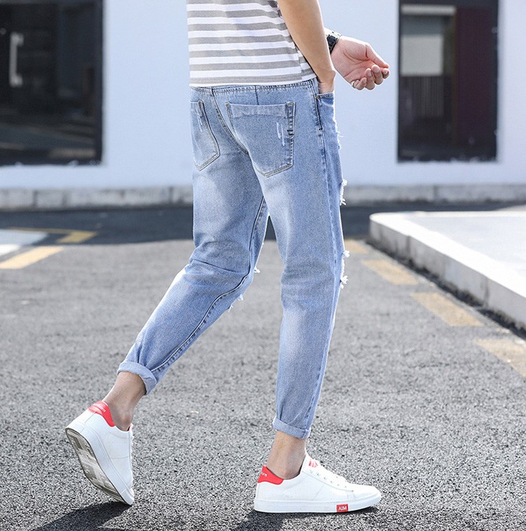 デニム メンズ ボトムス ジーンズ ダメージ加工 ダメージデニム アンクル 九分丈 ジーパン ライン スキニーパンツ おしゃれ 春秋 ファッション 代 30代 40代 Wdipimrrcv Godawaripowerispat Com