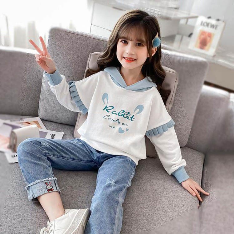 子供服 セットアップ 女の子 長袖 春秋 秋着 上下セット 韓国子供服 キッズ ジュニア Tシャツ デニムパンツ 長ズボン 可愛い おしゃれ 小学生  通学着 新品 :y482735:mooti - 通販 - Yahoo!ショッピング