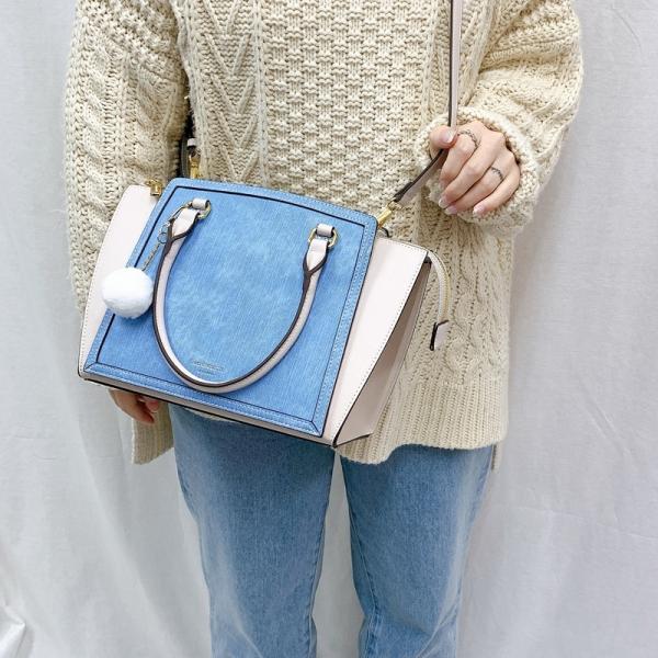 サマンサタバサ アンドシュエット &chouette ハンドバッグ ショルダーバッグ デニムスクエアハンドバッグ 2way  ブランド 正規品 新品 ギフト プレゼント 人気 おすすめ 誕生日 記念日 クリスマス 送料無料 ラッピング無料 & chouette（アンドシュエット） サマンサタバサ &シュエット デニム調