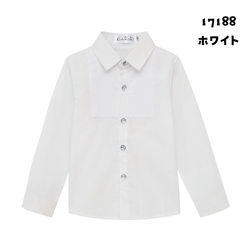 子供シャツ キッズシャツ 男の子 フォーマル 長袖 ボタン ストライプ 無地 おしゃれ 入学式 卒園式 結婚式 発表会 七五三 冠婚葬祭 子供服 コットン おしゃれ |  | 04