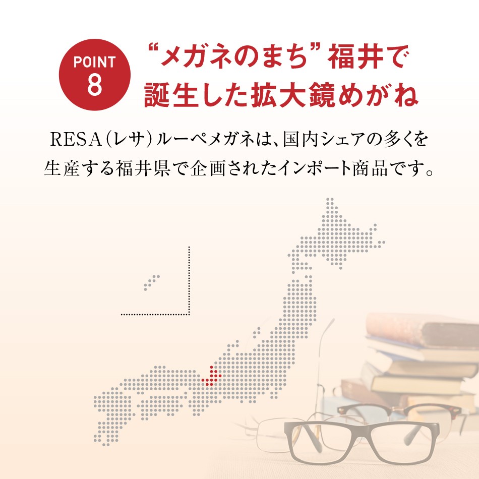 RESA ルーペグラス 拡大鏡 送料無料