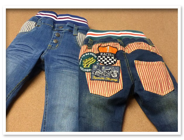 キッズ 子供服 男の子 デニム ロング パンツ 七福じーんず ボトム