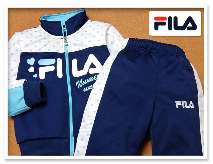 送料無料 女児 キッズ FILA/フィラ ジャージ 上下組 ウォームアップ