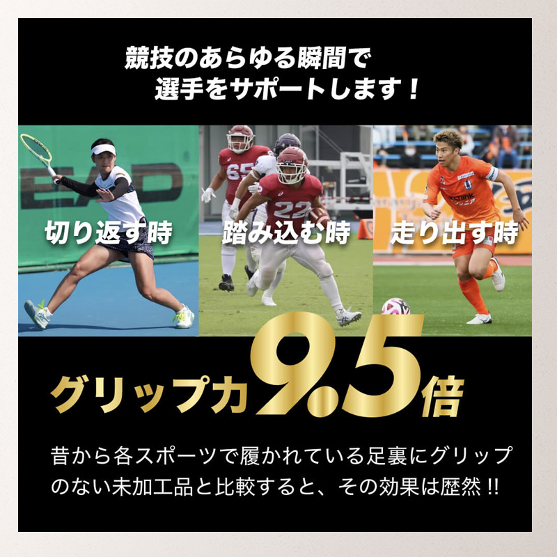 Activital PRO グリップ力は従来ソックスの1.6倍 250名以上のスポーツ選手が愛用 足袋形状 ソックス activital-pro-14