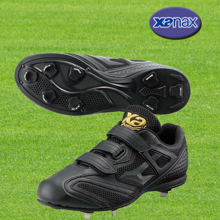 28.0 ザナックス(Xanax) 野球スパイク ベルト式スパイク トラストCL ザナックス xanax（ザナックス） 金具スパイク 黒 マジックベルト