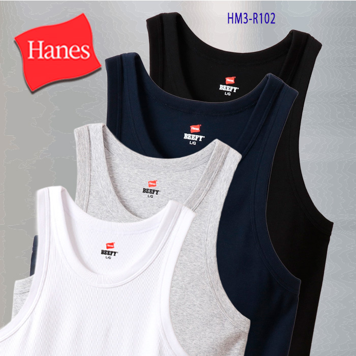 Hanes（ヘインズ） BEEFY-T ビーフィー タンクトップ メンズ リブ