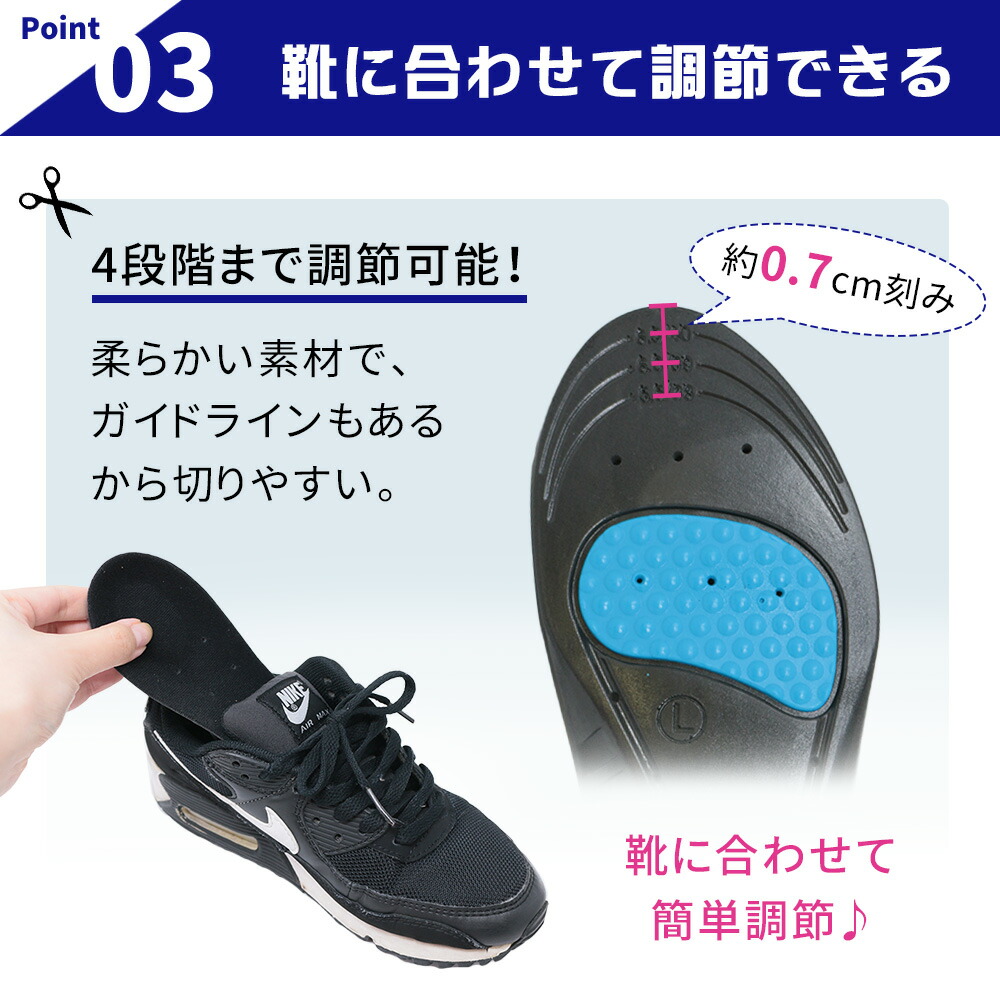 mitas 衝撃吸収インソール 疲れにくい 左右セット 快適 衝撃吸収ゲル