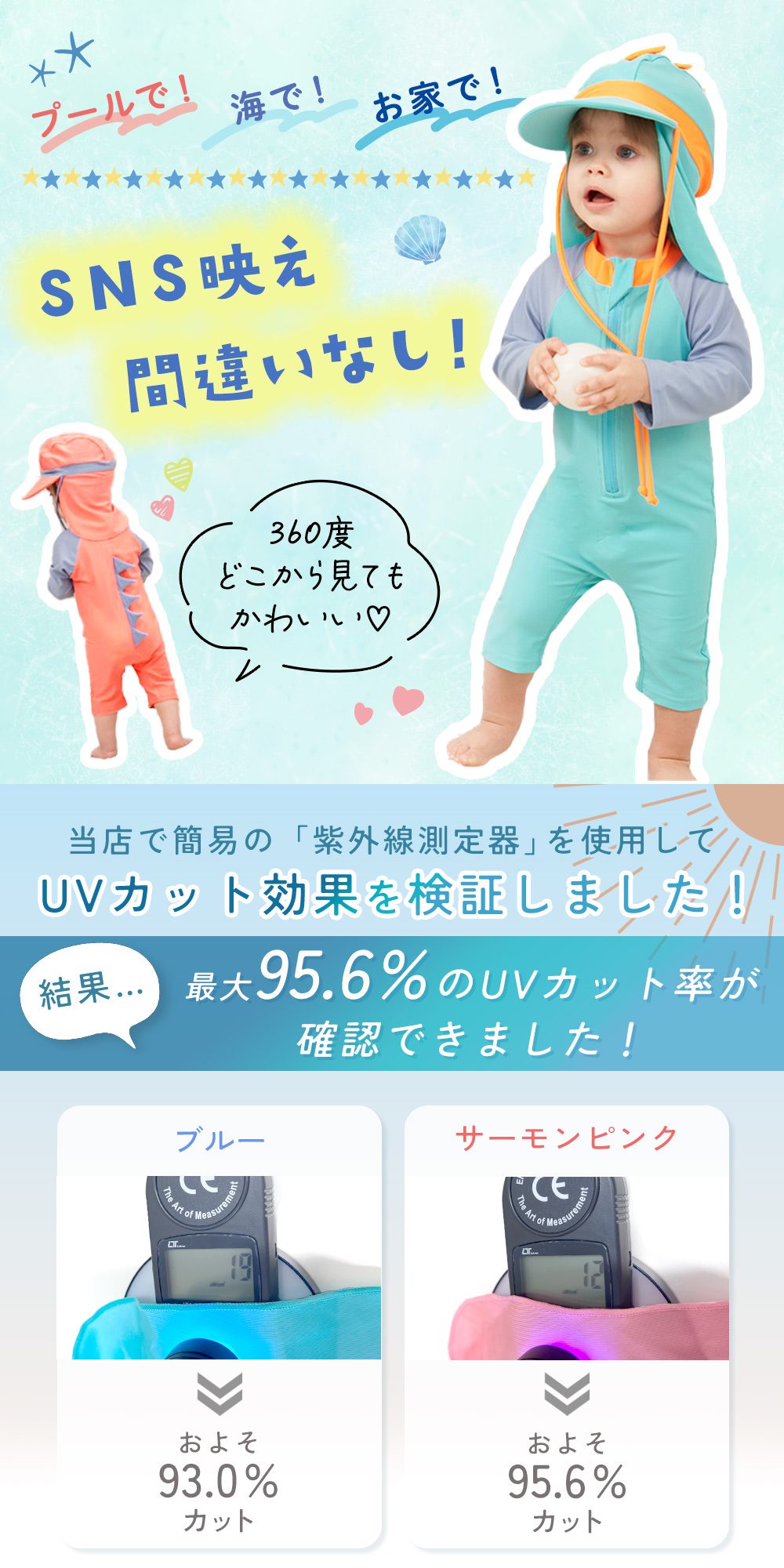 ラッシュガード キッズ 恐竜 水着 ロンパース 子供 男の子 女の子